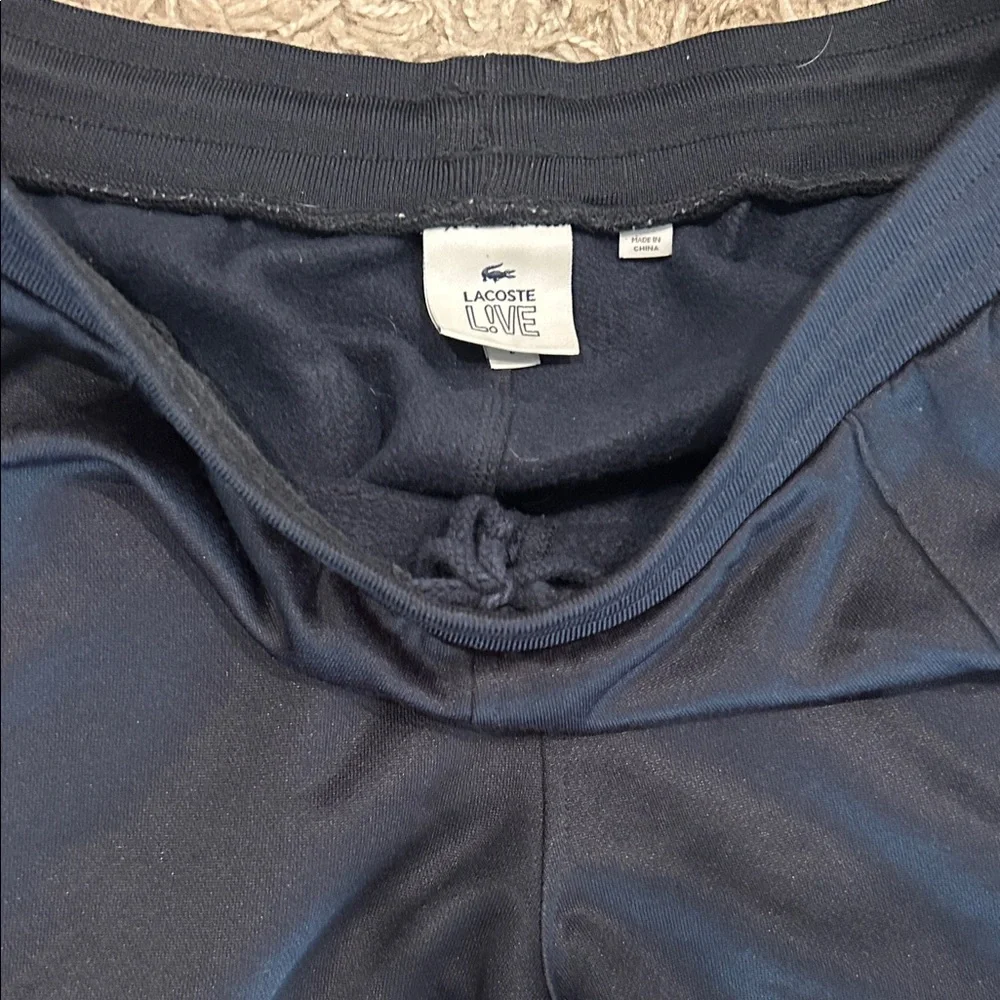 Lacoste Men’s Navy Joggers with White Accents size large - Picture 2 of 2